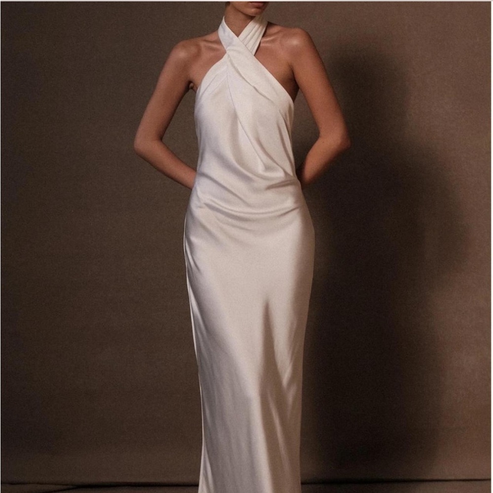Meshki Strapless Cream Dress
